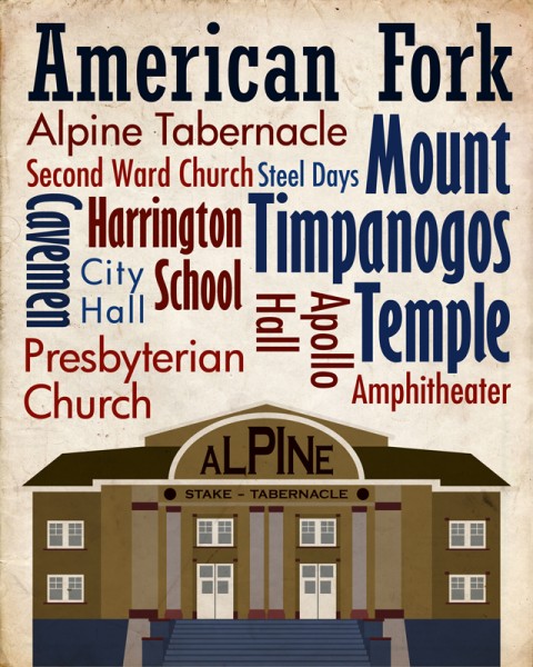 Sights of American Fork Travel Poster