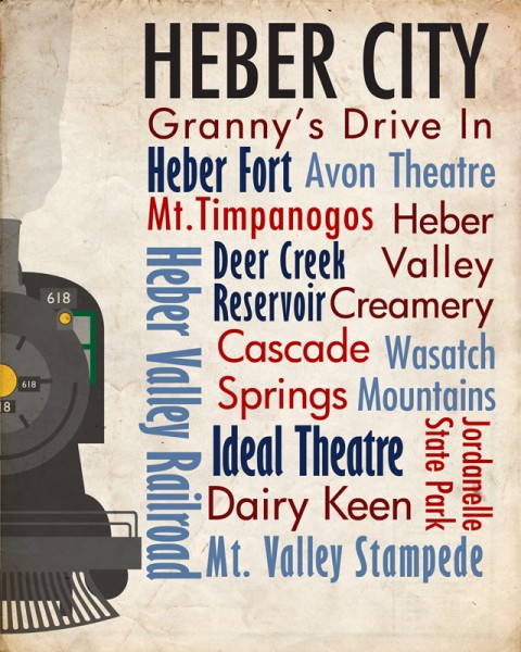 Sights of Heber City Travel Poster