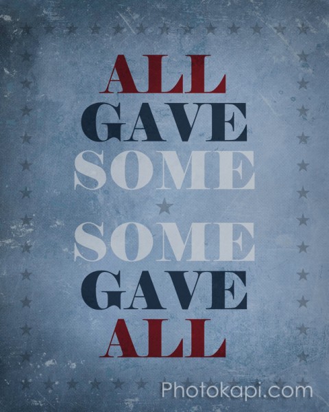 All gave some, Some gave all