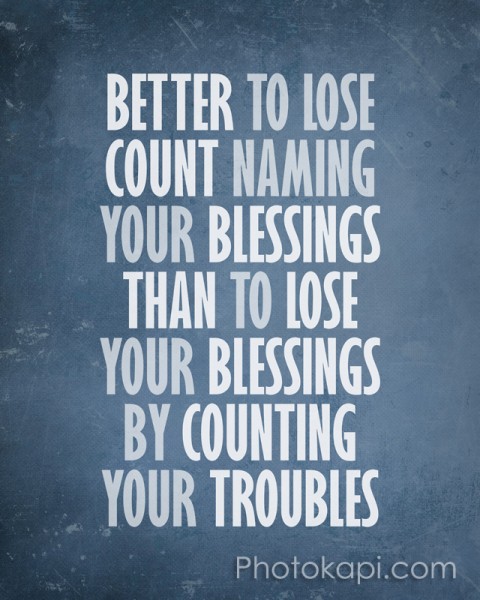 Better to Lose Count Naming Blessings