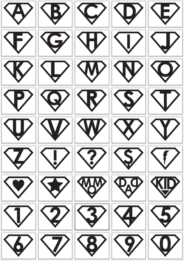 superhero letters printable
