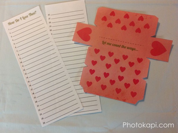 How Do I Love Thee Valentine Box - Photokapi.com