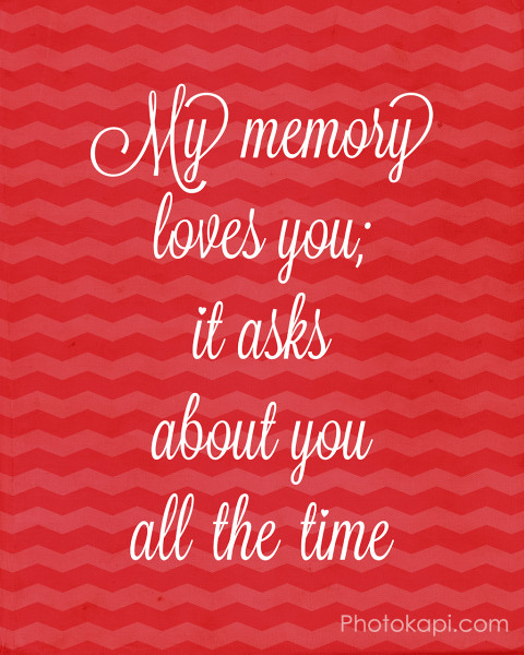My Memory Loves You