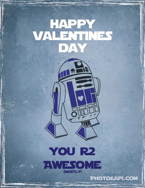 Printable Star Wars Valentines - R2D2 | Photokapi.com