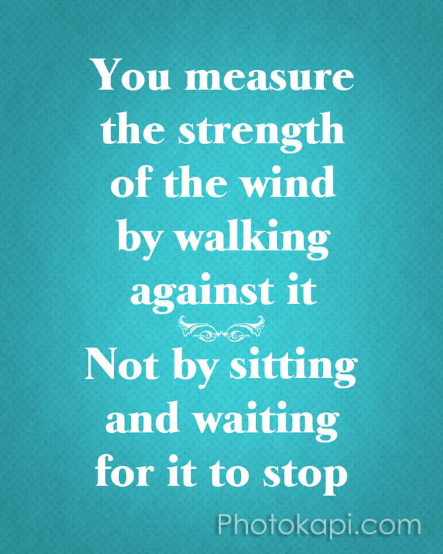 You Measure the Strength of the Wind
