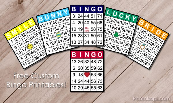 Free Custom Bingo Printables | Photokapi.com